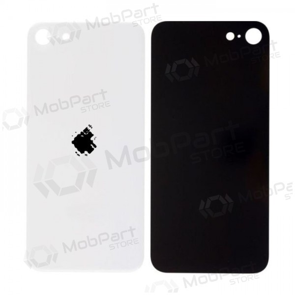 Apple iPhone SE 2020 / SE 2022 tapa trasera de la batería (blanco) (bigger hole for camera) Apple iPhone SE 2020 / SE 2022 tapa trasera de la batería (blanco) (bigger hole for camera)