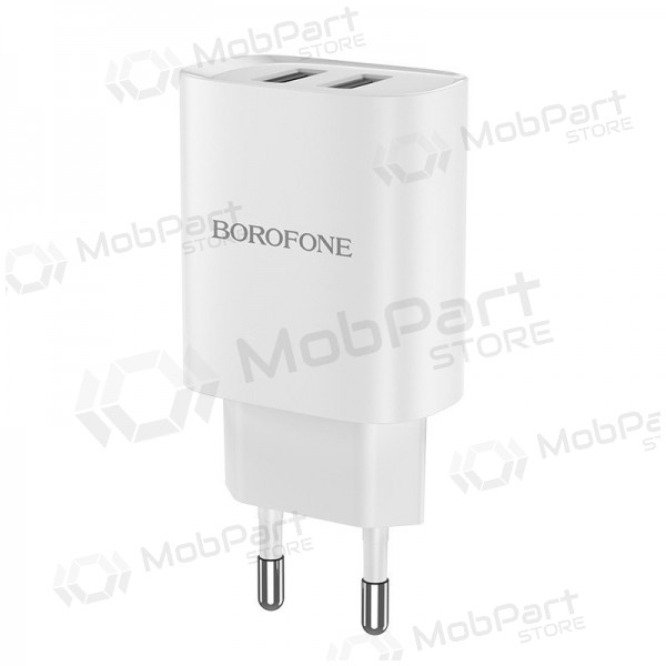 Cargador Borofone BN2 2xUSB 2.1A (blanco)