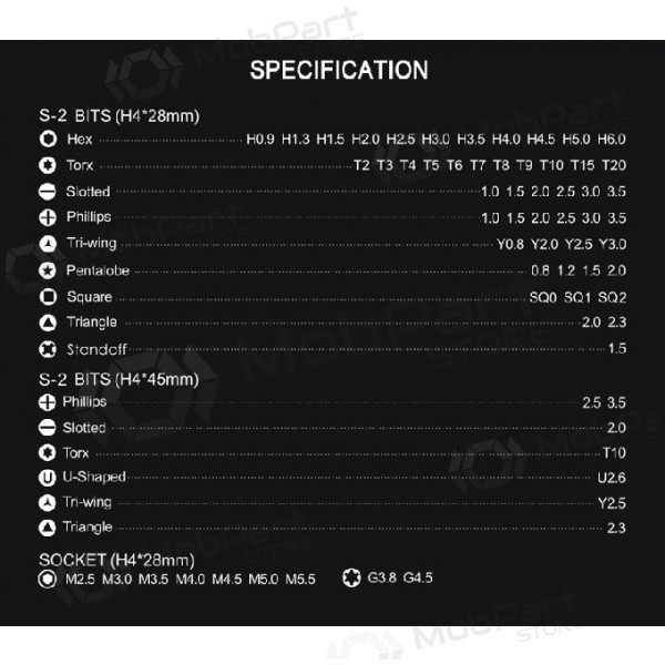 Destornillador (73 antgaliai) Jakemy JM-8172