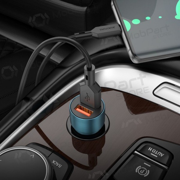 Cargador automobilinis Borofone BZ19B 2xUSB-A QC3.0 36W negro