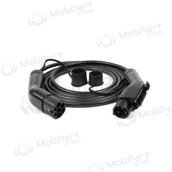 Elektromobilio cable de carga Type 1 (Female) - Type 2 (Male), 32A, 7.2kW, 1-fazė, 5m