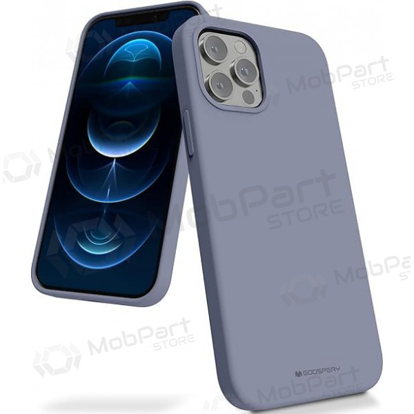 Funda de silicona Mercury para Apple iPhone 16e (gris lavanda)