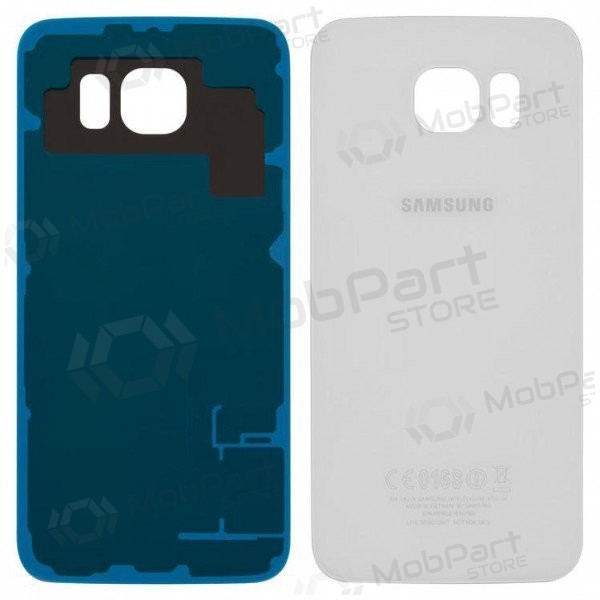 Samsung G920F Galaxy S6 tapa trasera de la batería blanco (white pearl) (usada grade B, original)