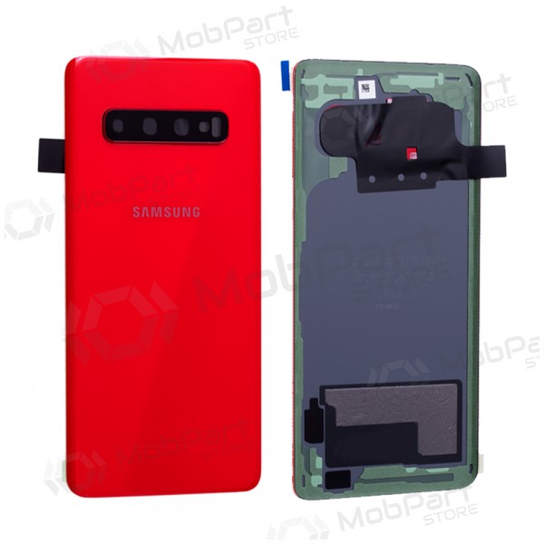 Samsung G973 Galaxy S10 tapa trasera de la batería rojo (Cardinal Red) (usada grade C, original)