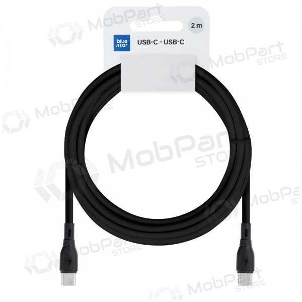 Cable USB-C Blue Star PJ73-14-3 USB-C a USB-C 2 m 60 W negro