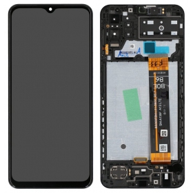 Ekranas Samsung M135 M13 4G 2022 su lietimui jautriu stikliuku y rėmeliu Black original
