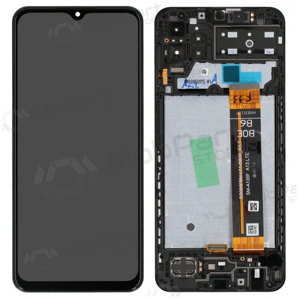 Ekranas Samsung M135 M13 4G 2022 su lietimui jautriu stikliuku y rėmeliu Black original