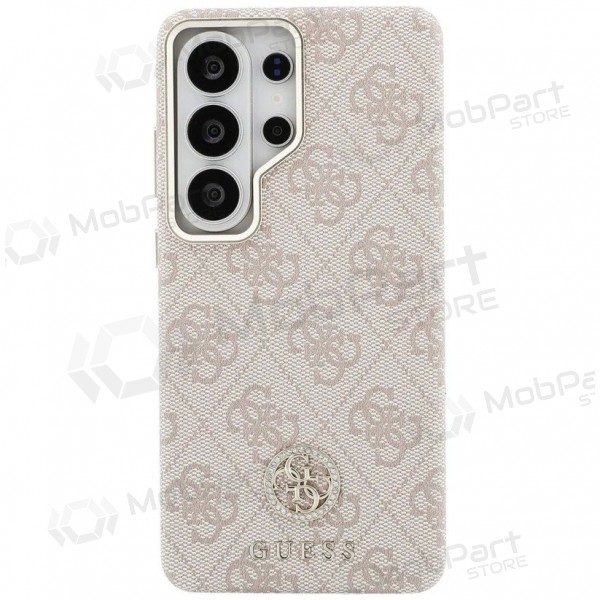 Funda para Samsung Galaxy S26 Ultra - Guess PU Leather 4G Strass Logo Gold Frame Magnetic (rosa)