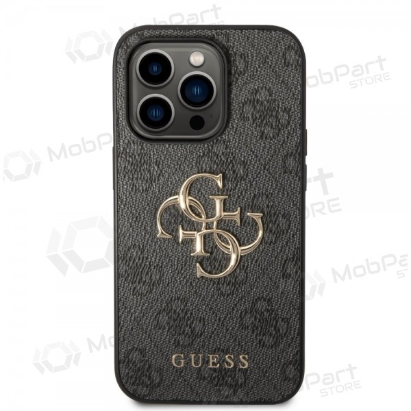 Funda para Apple iPhone 14 Pro - Guess PU 4G Metal Logo (gris)