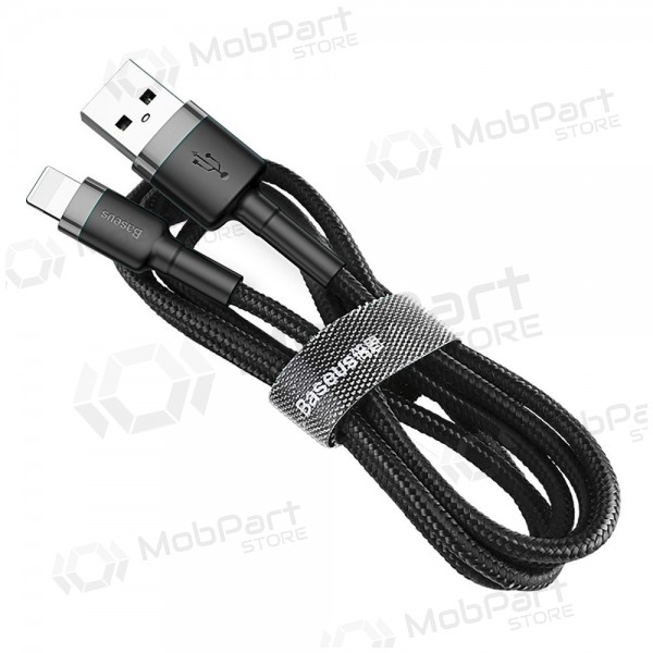USB cable Baseus Cafule USB-A to Lightning 2.4A 1.0m gris-negro CALKLF-BG1