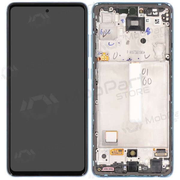 Samsung Galaxy A52 pantalla (azul) (con un marco) (original) Samsung Galaxy A52 pantalla (azul) (con un marco) (original)