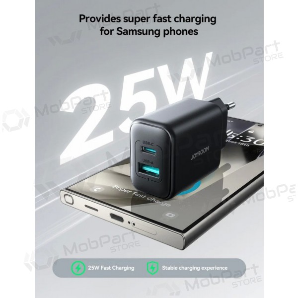 Cargador Joyroom JR-TCF13 USB-C/USB-A 25W negro