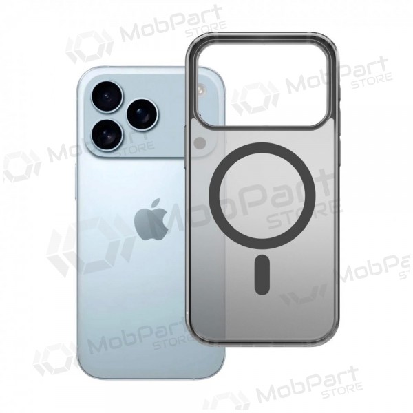 Funda para Apple iPhone 17 Pro Max, 18 Pro Max -3mk Frosty MagCase- (negra)