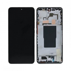 Pantalla Xiaomi 12T, 12T Pro (negra) (con marco) (original)