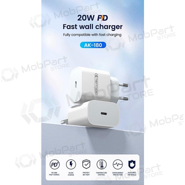 Cargador Jellico AK180 20W USB-C blanco