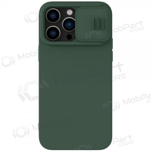 Apple iPhone 15 Pro funda „Nillkin Silicone“ (verde oscuro) Apple iPhone 15 Pro funda „Nillkin Silicone“ (verde oscuro)