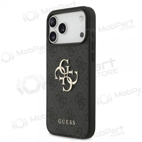 Funda para Apple iPhone 17 Pro Max - Guess PU 4G Metal Logo (gris)