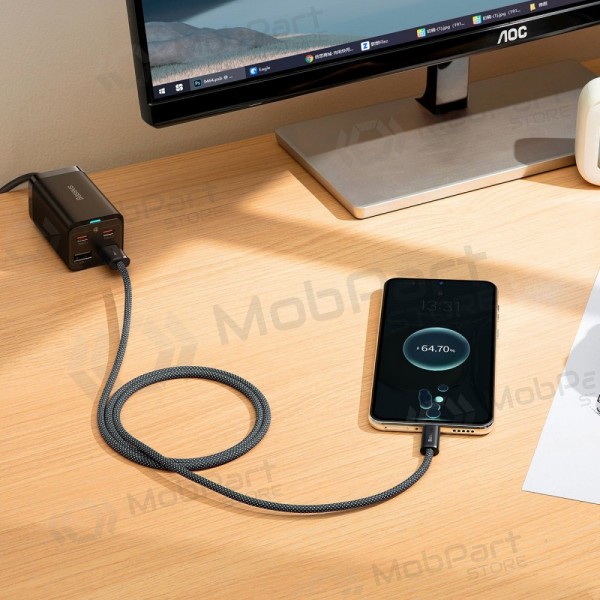USB cable Baseus Dynamic 100W USB-A to Type-C 1.0m gris CALD000616