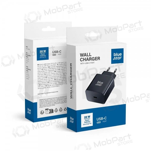 Cargador de teléfono Blue Star TFB-TC-20WPD 20 W USB-C negro
