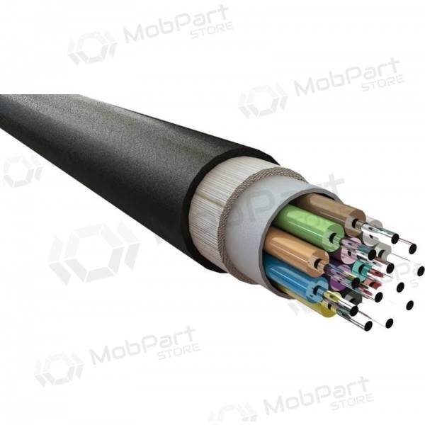 Cable de fibra óptica Excel 205-300 de 4 fibras monomodo OS2 9/125 G652D LSZH CPR Dca resistente a los rayos UV 1000 N.