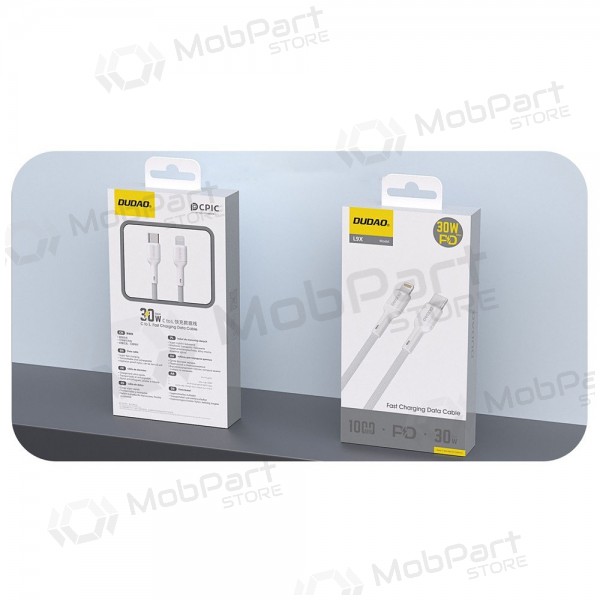 Cable Lightning Dudao L9X USB-C a Lightning 2 m 30 W blanco