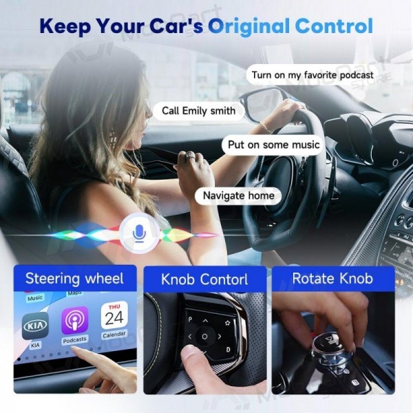 Adaptador CarPlay Carlinkit HD2CP Pro inalámbrico Android Auto negro
