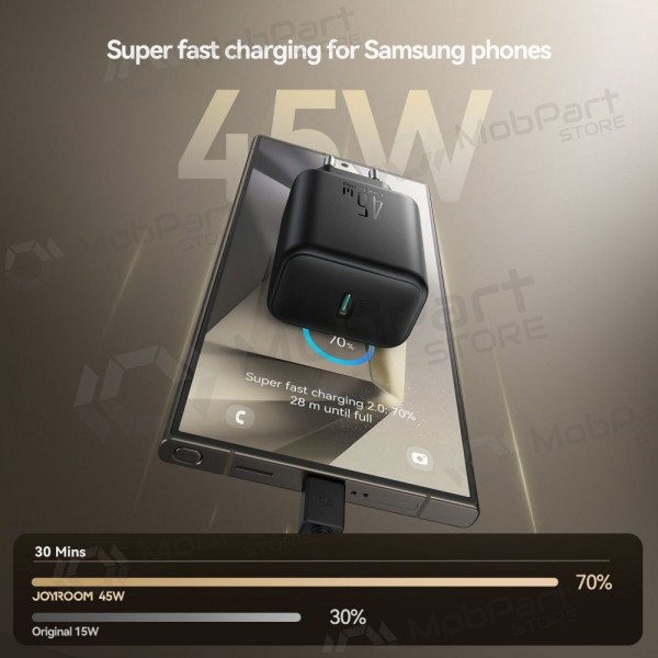 Cargador Joyroom JR-TCG13 45W GaN USB-C negro