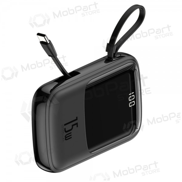 Batería externa Power Bank Baseus Q Pow With Type-C Cable 10000mAh negro PPQD-A01