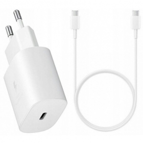 Cargador original Samsung EP-TA800NW 25W + Type-C cable 25W blanco