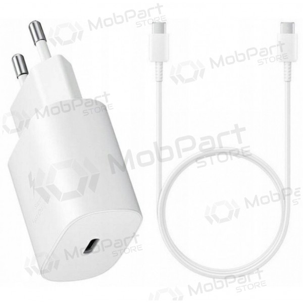 Cargador original Samsung EP-TA800NW 25W + Type-C cable 25W blanco