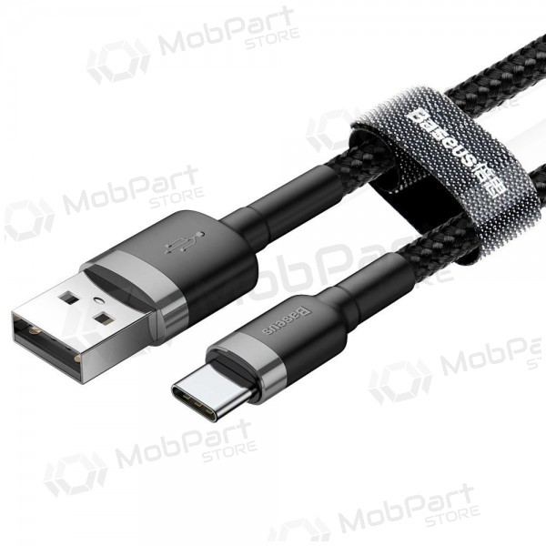 Cable USB Baseus Cafule Type-C 2.0m 2.0A (gris-negro) CATKLF-CG1