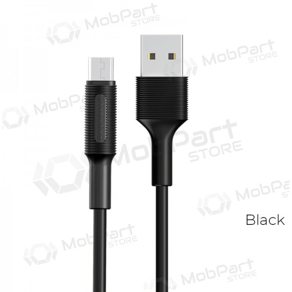 USB cable Borofone BX1 microUSB 1.0m (negro)