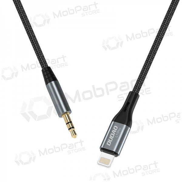 Cable de audio Dudao L11Pro Lightning a 3.5 mm 1 m negro