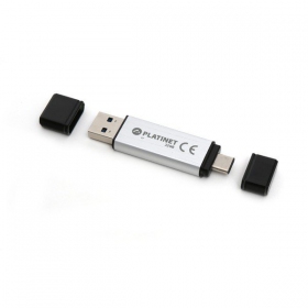 Memoria Platinet 32GB OTG USB 3.0 + Type-C (plata)