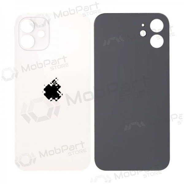 Apple iPhone 12 tapa trasera de la batería (blanco) (bigger hole for camera) Apple iPhone 12 tapa trasera de la batería (blanco) (bigger hole for camera)