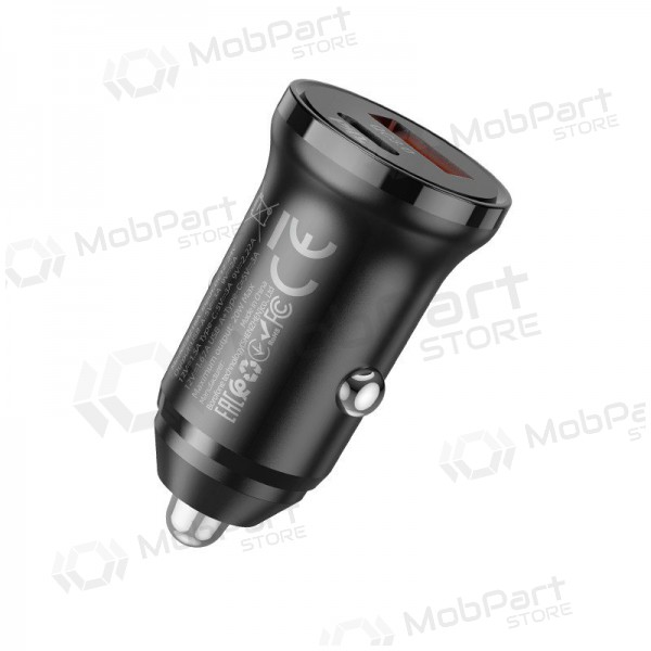 Cargador automobilinis Borofone BZ18A USB-A/Type-C PD20W+QC3.0 (negro)