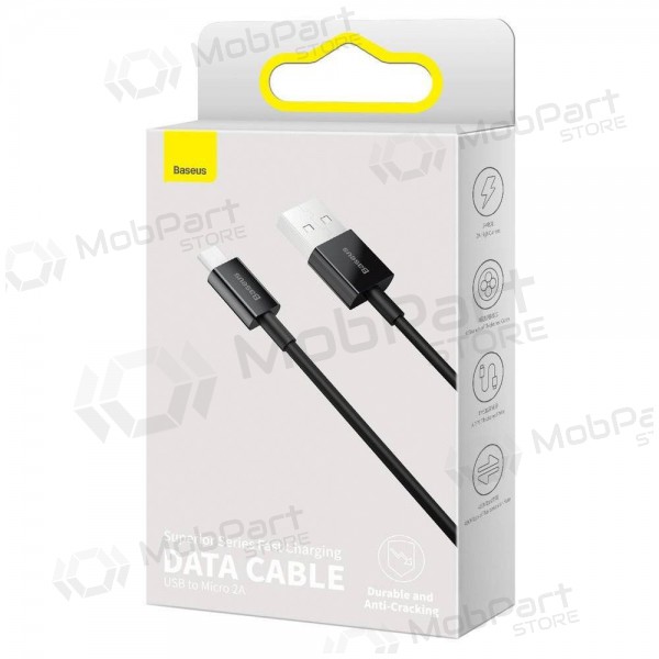 Cable USB Baseus Superior microUSB 2A 2.0m (negro) CAMYS-A01