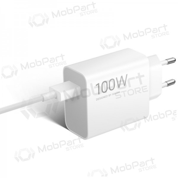 Cargador de teléfono Xiaomi Charging Combo BHR095VEU 100 W USB-A con cable USB-C blanco