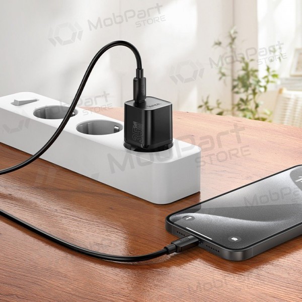 Cargador de teléfono Hoco N66 35 W GaN USB-C blanco