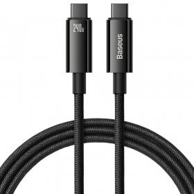 Cable USB-C Baseus Tungsten CAWJ040001 USB-C a USB-C 1 m 240 W negro
