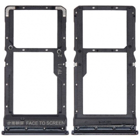 Soporte de tarjeta SIM Xiaomi Poco X3, X3 NFC, X3 Pro (negro) (original)