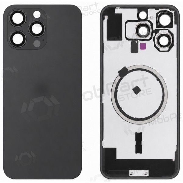 Tapa trasera para Apple iPhone 16 Pro Max (negro) (Premium)
