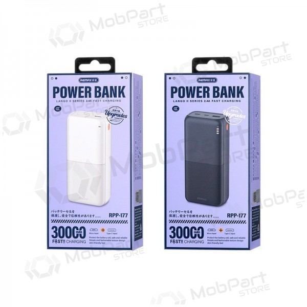 Batería externa Power Bank Remax RPP-177 12W 30000mAh negro