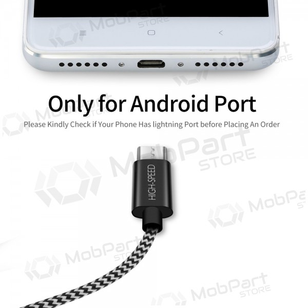Cable USB Dux Ducis K-ONE microUSB FastCharging 1.0m
