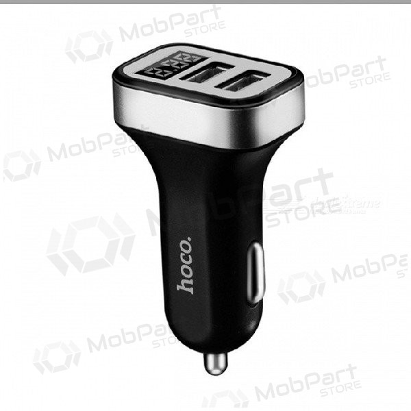 Cargador de coche HOCO Z3 Dual Usb (Display, 3.1A) (negro)