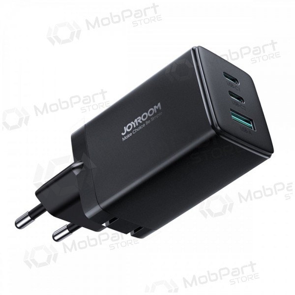 Cargador buitinis Joyroom GaN JR-TCG01 2xUSB-C/USB-A 65W + USB-C cable 1.2m negro