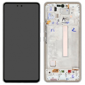 Samsung Galaxy A53 5G pantalla (blanco) (con un marco) (original)