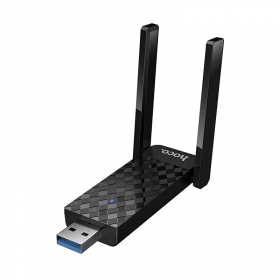 Adaptador USB Wi-Fi Hoco HI34 USB 3.0 Wi-Fi 6 negro