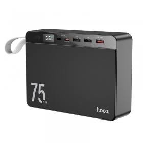 Batería externa Power Bank Hoco J94 Overlord 22.5W 75000mAh negra