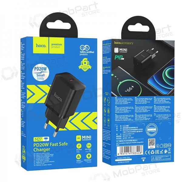 Cargador buitinis Hoco N27 Innovative PD20W negro